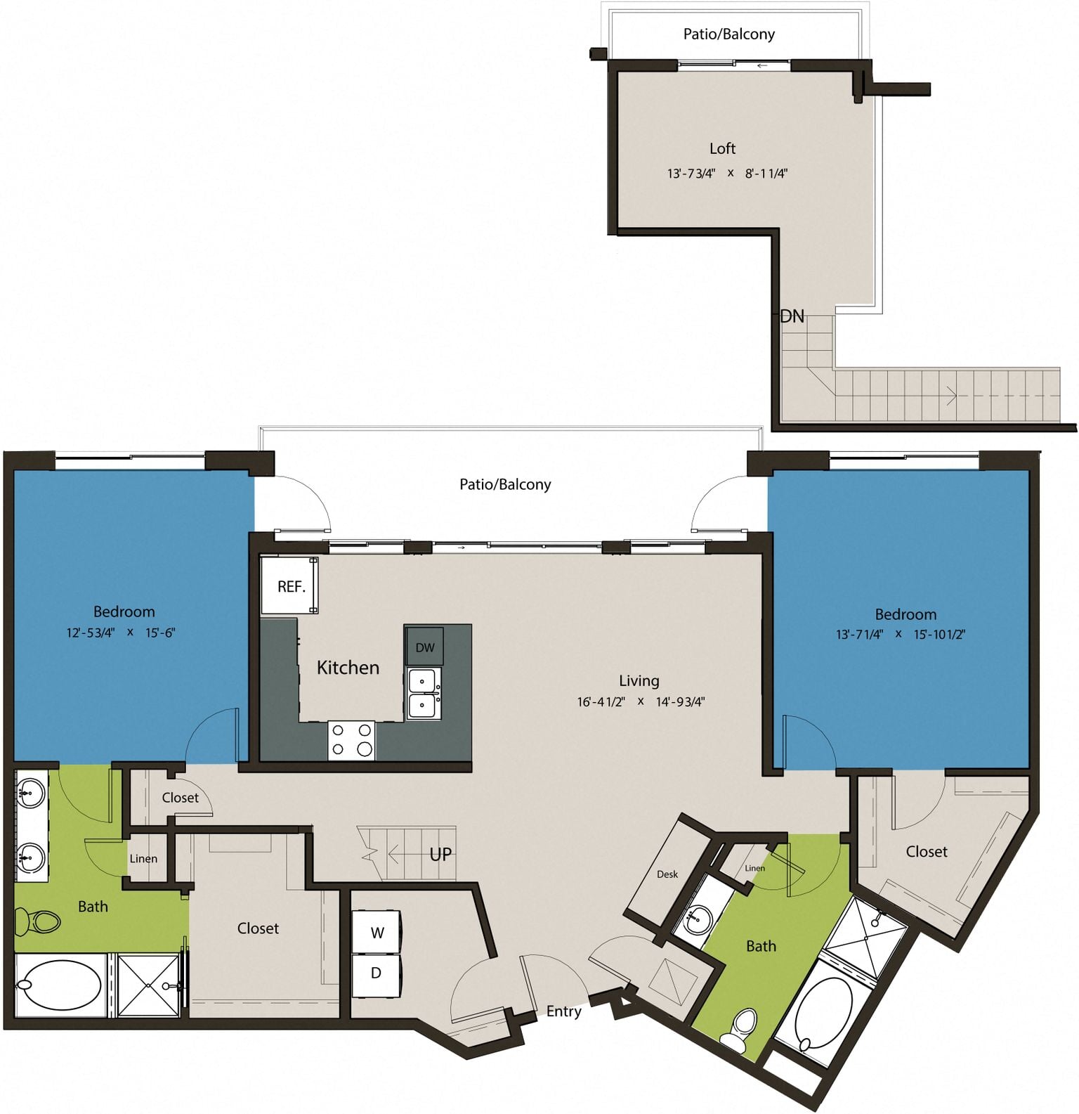 Floor plan layout diagram for 2L-Loft
